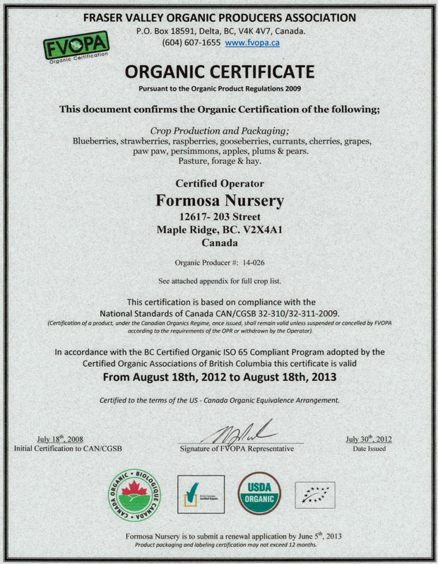 Organic Certification